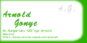 arnold gonye business card